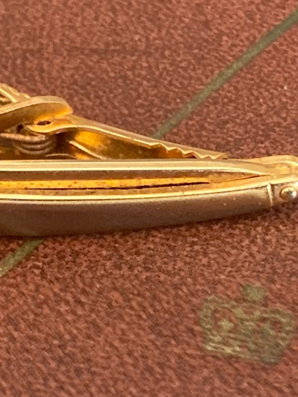 Vintage Hook-Fast Cut-Throat Razor Novelty Tie Clip